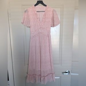 Flowy Pink Midi Dress | Small | NWOT